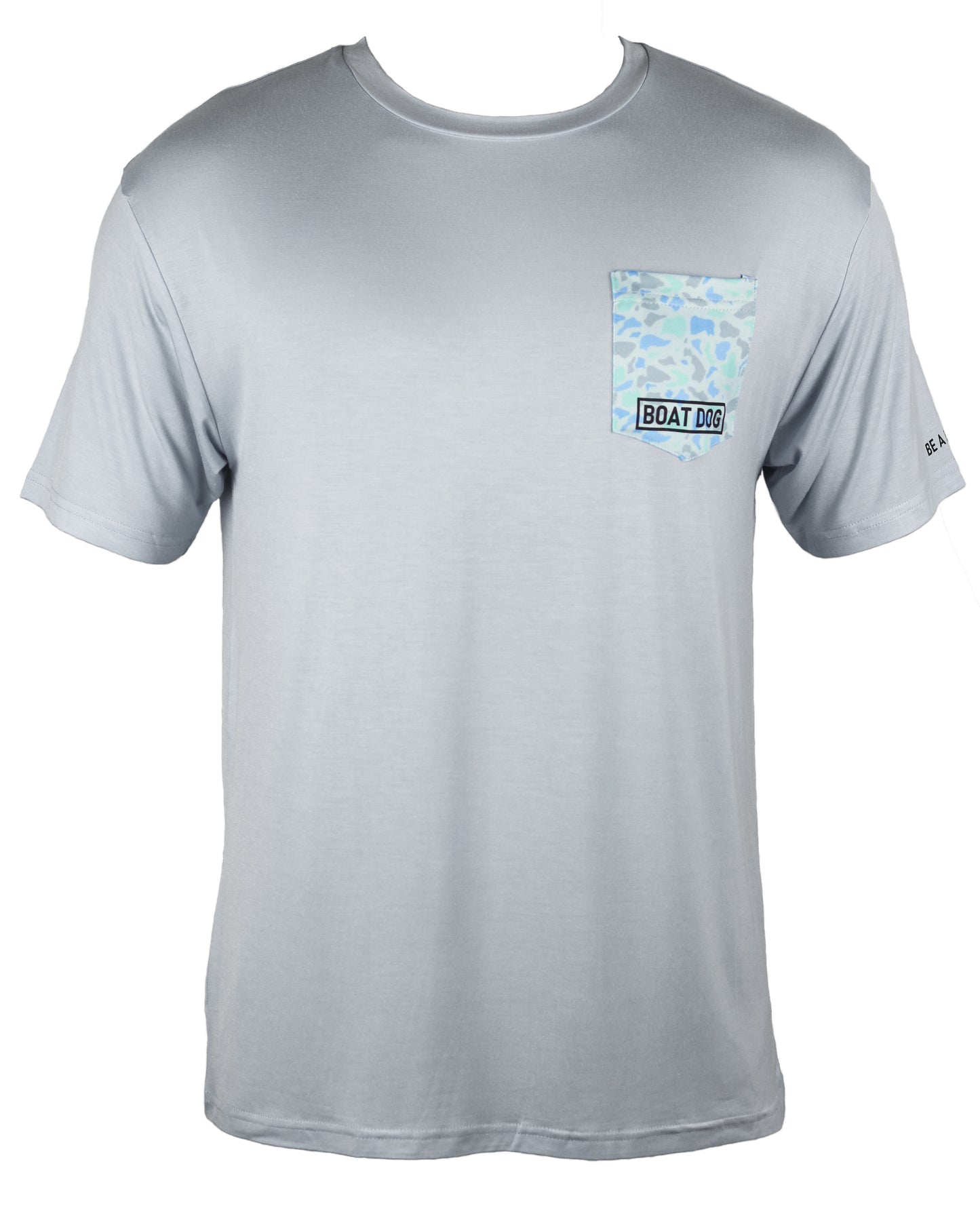 Water Camo Bamboo Pocket Tee - Gray