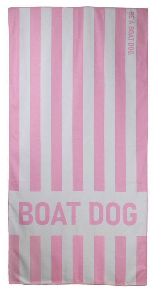 Pink Topography Dog Towel
