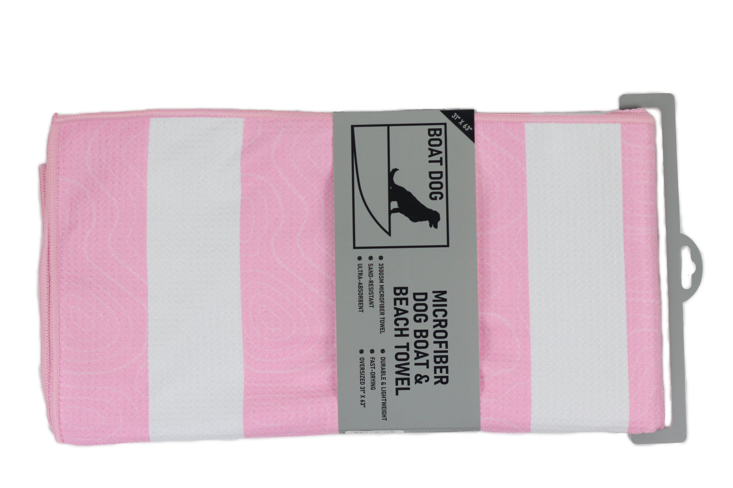 Pink Topography Dog Towel